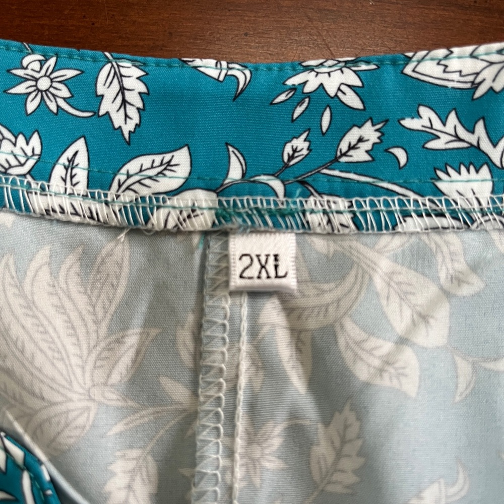 Floral Teal Dress plus size - Picture 7 of 8